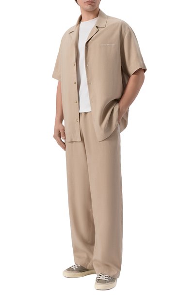 Брюки изо льна и вискозы EMPORIO ARMANI, арт. EM000586/AF20590, фото 2