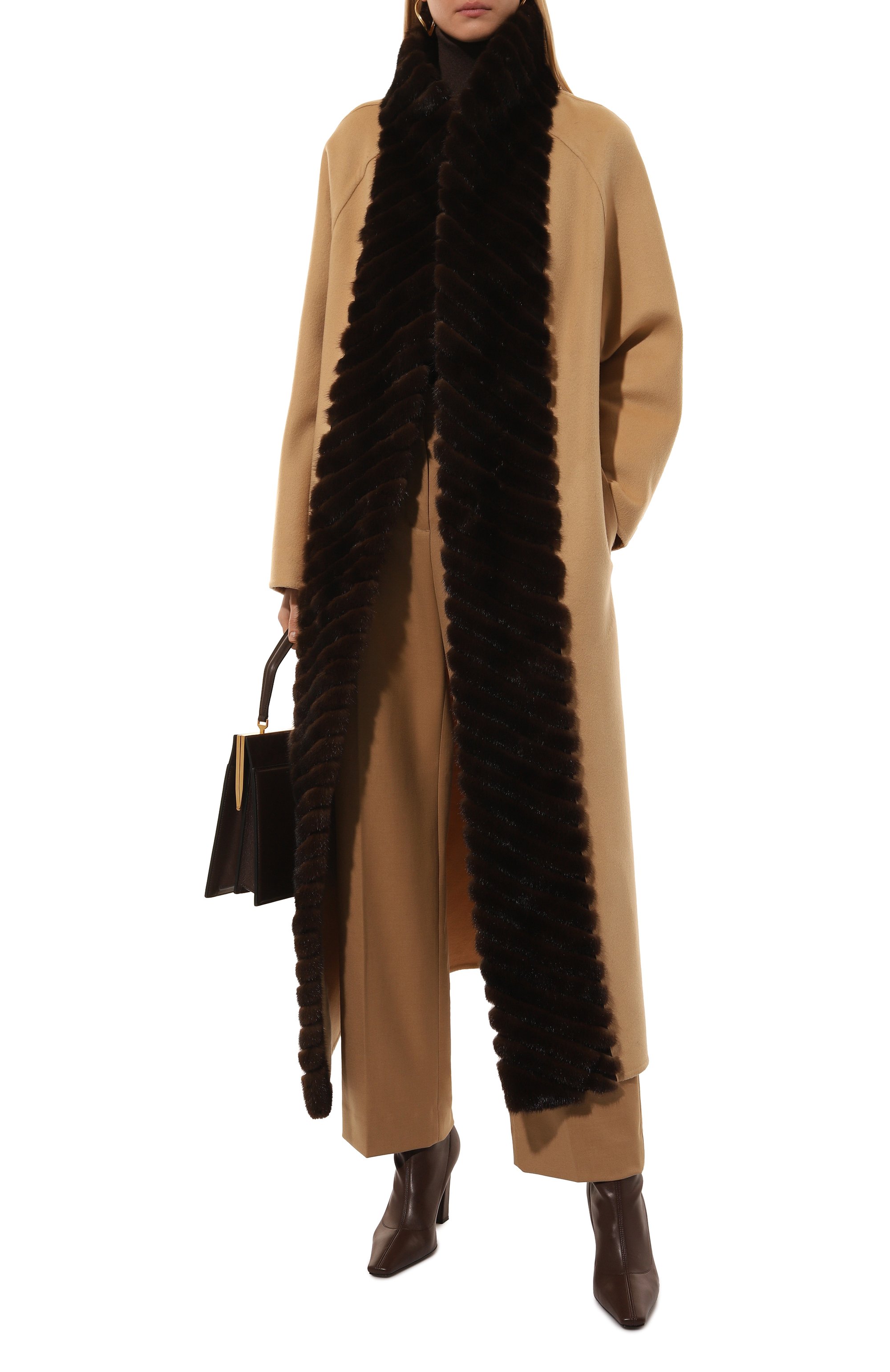 Кашемировое пальто с отделкой из меха норки SABLEFUR, арт. 72213-SB-13, фото 2
