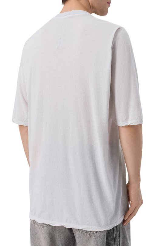Хлопковая футболка Rick Owens RR01F2208/BHEP16 Белый  RR01F2208/BHEP16 Фото 4