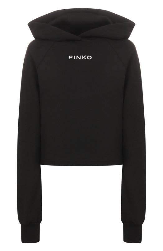 Хлопковое худи Pinko 105726/A2UR Чёрный 105726/A2UR