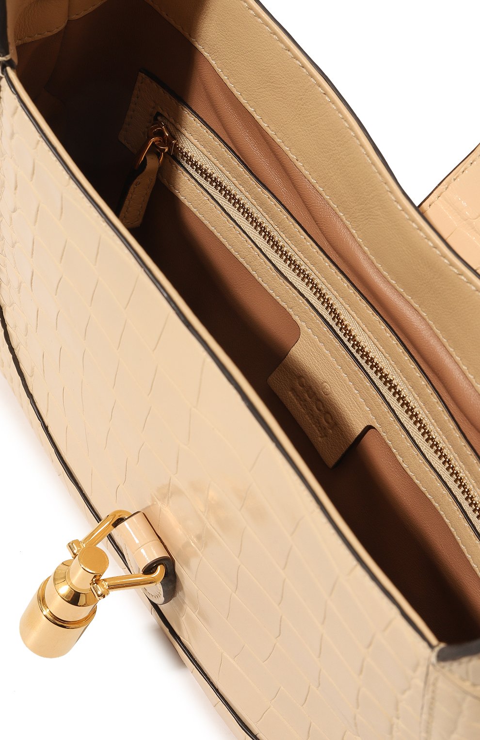 Сумка jackie 1961 small из кожи аллигатора GUCCI бежевого цвета по цене 2520000 руб., арт. 636709 EV40G, фото 5 Сумка jackie 1961 small из кожи аллигатора GUCCI, арт. 636709 EV40G, фото 5