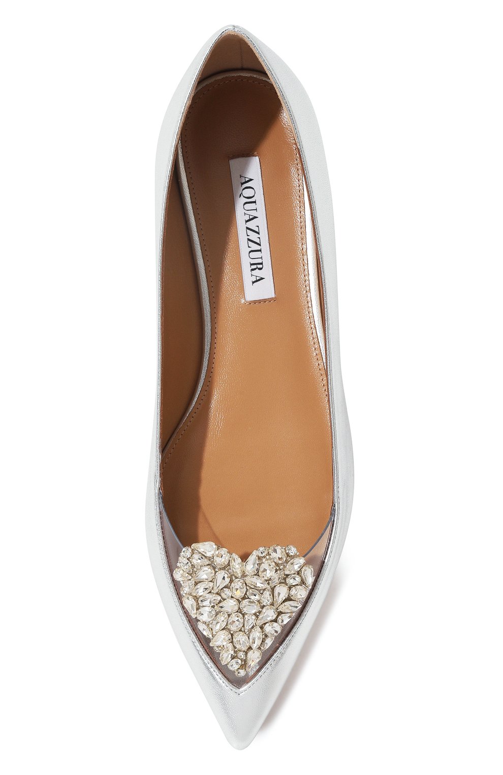 Кожаные балетки love me AQUAZZURA, арт. LVMFLAA0-NLP-CCC, фото 6