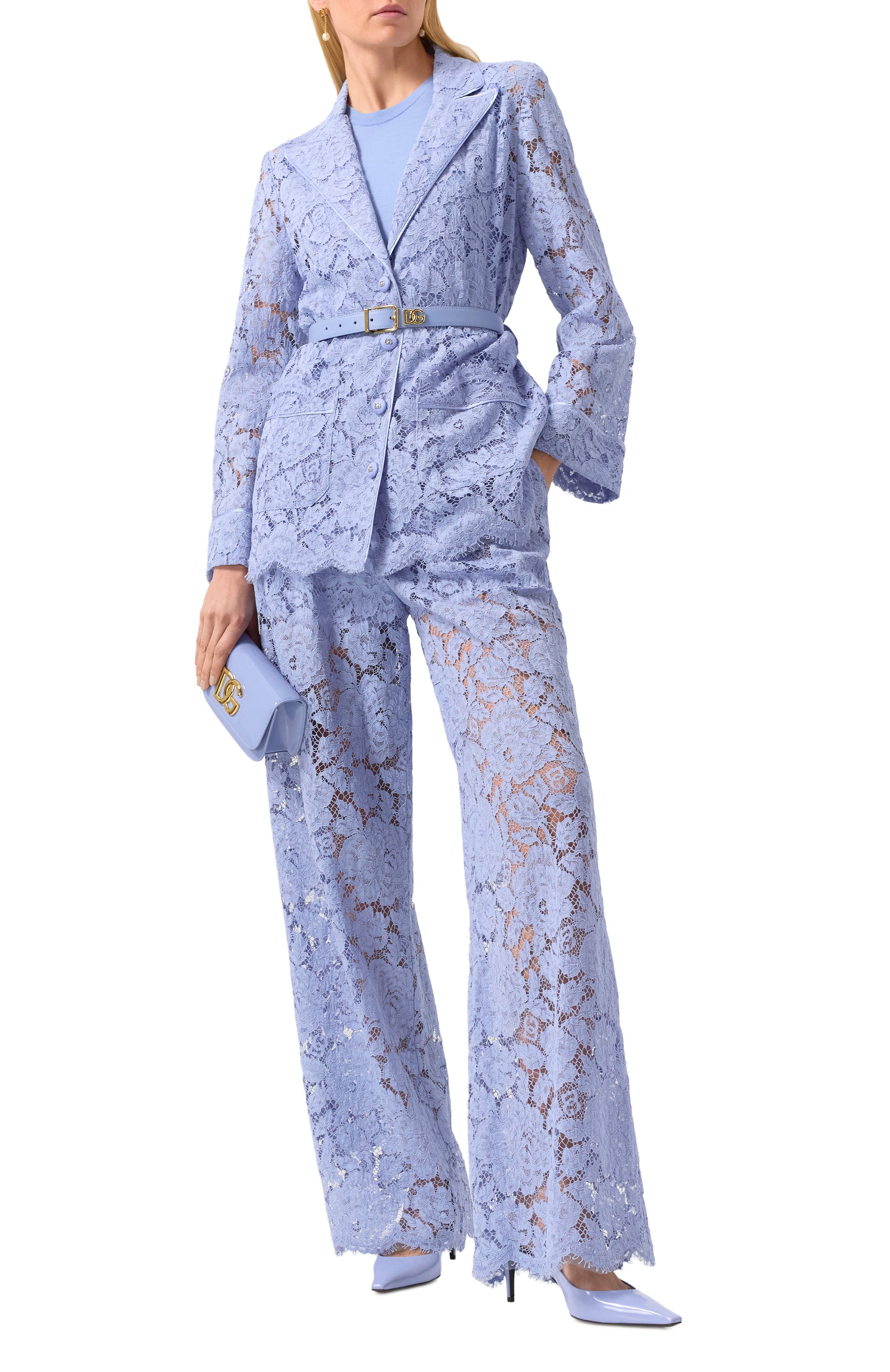 Брюки из вискозы и хлопка DOLCE & GABBANA, арт. FTC1YT/HLM7L, фото 2