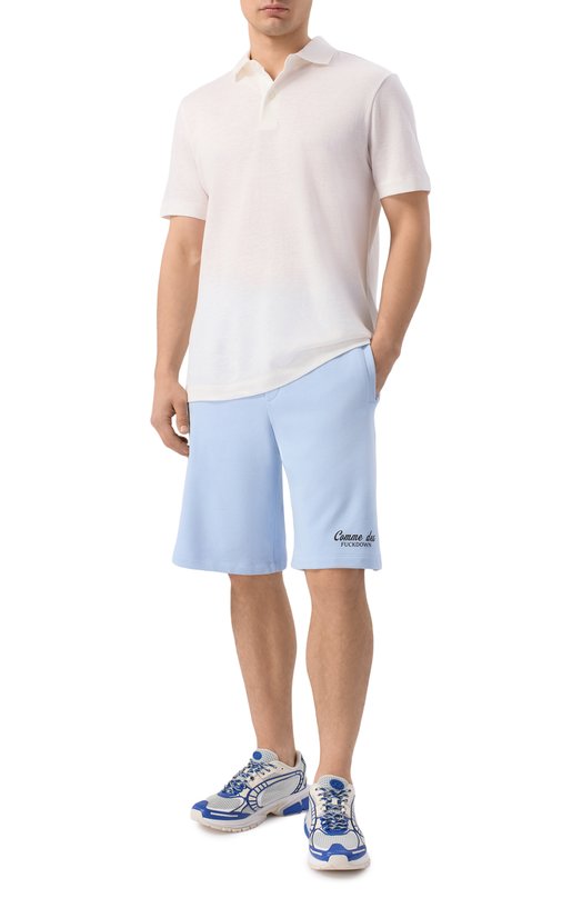 Хлопковые шорты Comme des Fuckdown CFABM01930 Голубой  CFABM01930 Фото 2