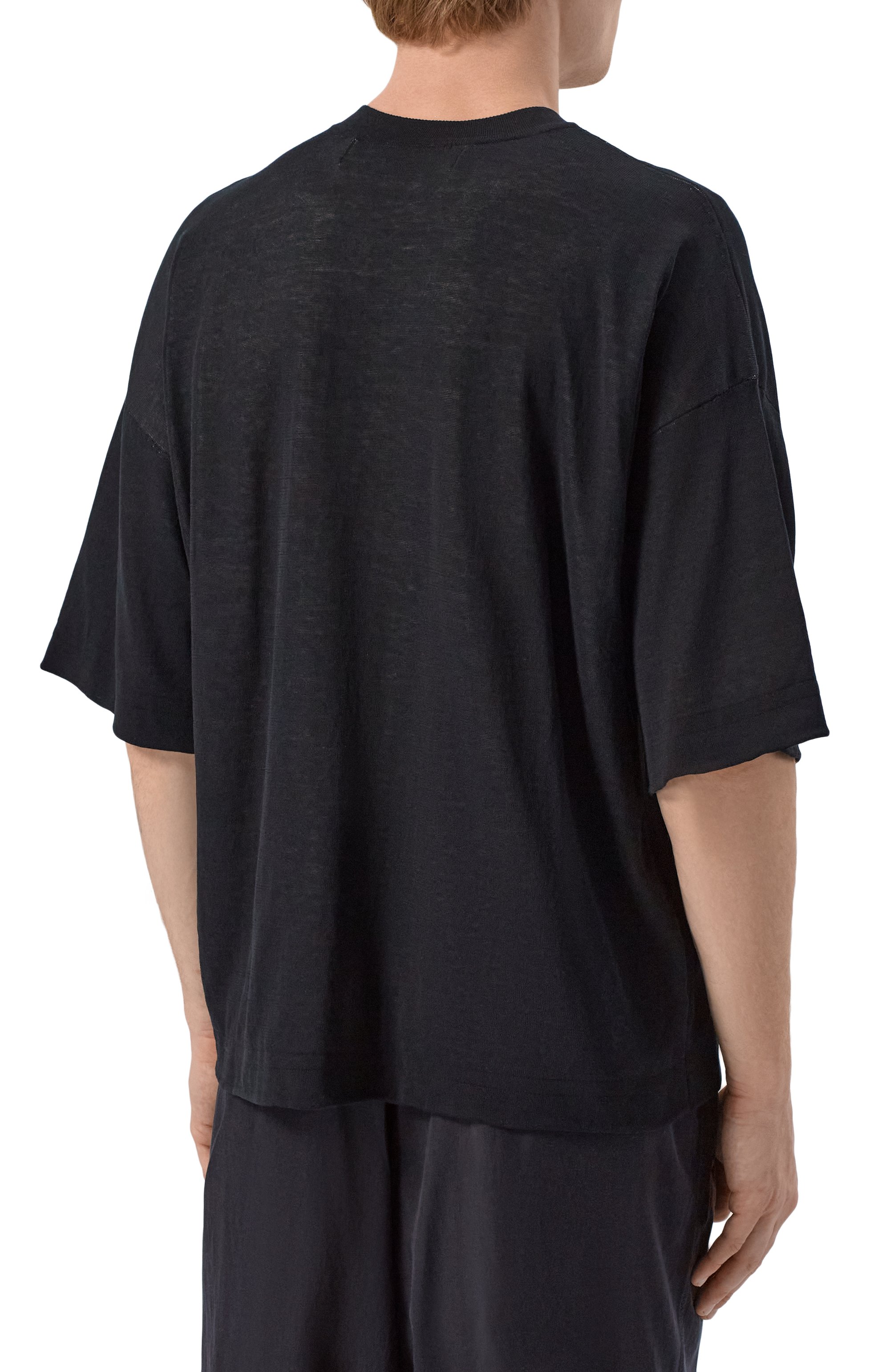 Хлопковая футболка ISABEL BENENATO черного цвета по цене 53250 руб., арт. UK64S26, фото 4 Хлопковая футболка ISABEL BENENATO, арт. UK64S26, фото 4