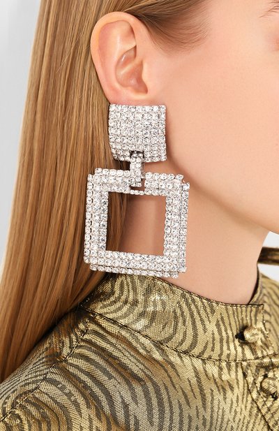 Клипсы ALESSANDRA RICH серебряного цвета по цене 40900 руб., арт. FABA2024, фото 2 Клипсы ALESSANDRA RICH, арт. FABA2024, фото 2