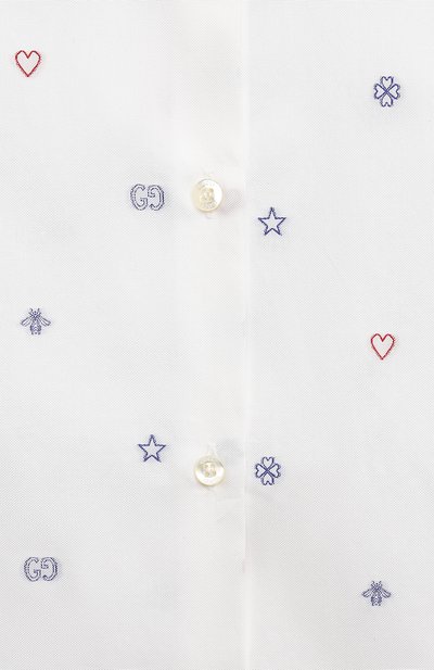 Хлопковая блузка GUCCI, арт. 629516 XWAKV, фото 3