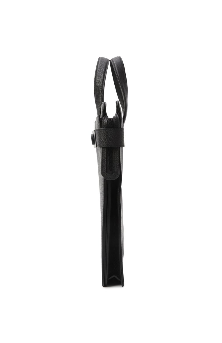 Мужской портфель FERRAGAMO черного цвета, арт. 241258/763935 | Фото 4 (Материал: Натуральная кожа; Размер: large; Сумки-технические: Портфели; Автоматизация ТО: Проставлено; Автоматизация состава: Проставлено)