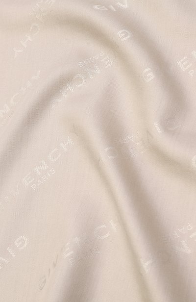 Шарф из шелка и шерсти GIVENCHY бежевого цвета по цене 54600 руб., арт. 710011876, фото 3 Шарф из шелка и шерсти GIVENCHY, арт. 710011876, фото 3