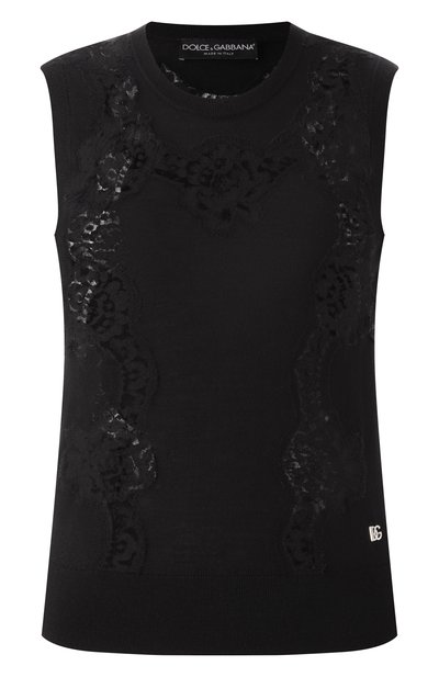 Женский топ из кашемира и шелка DOLCE & GABBANA, арт. FXJ26T/JEM07