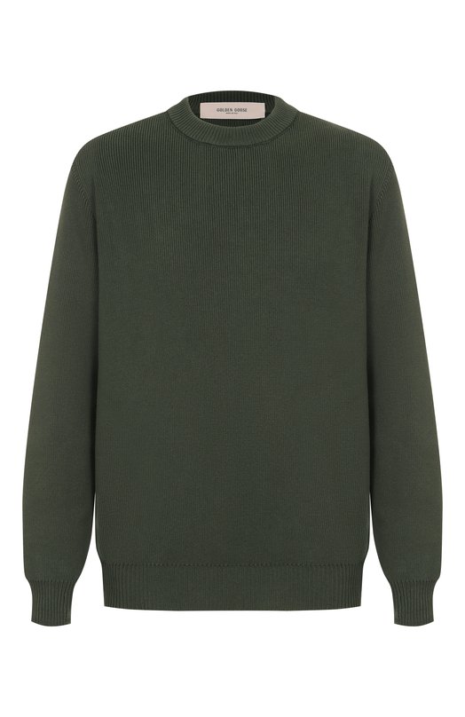 Хлопковый свитер Golden Goose Deluxe Brand GMP00841.P001972 Зелёный GMP00841.P001972