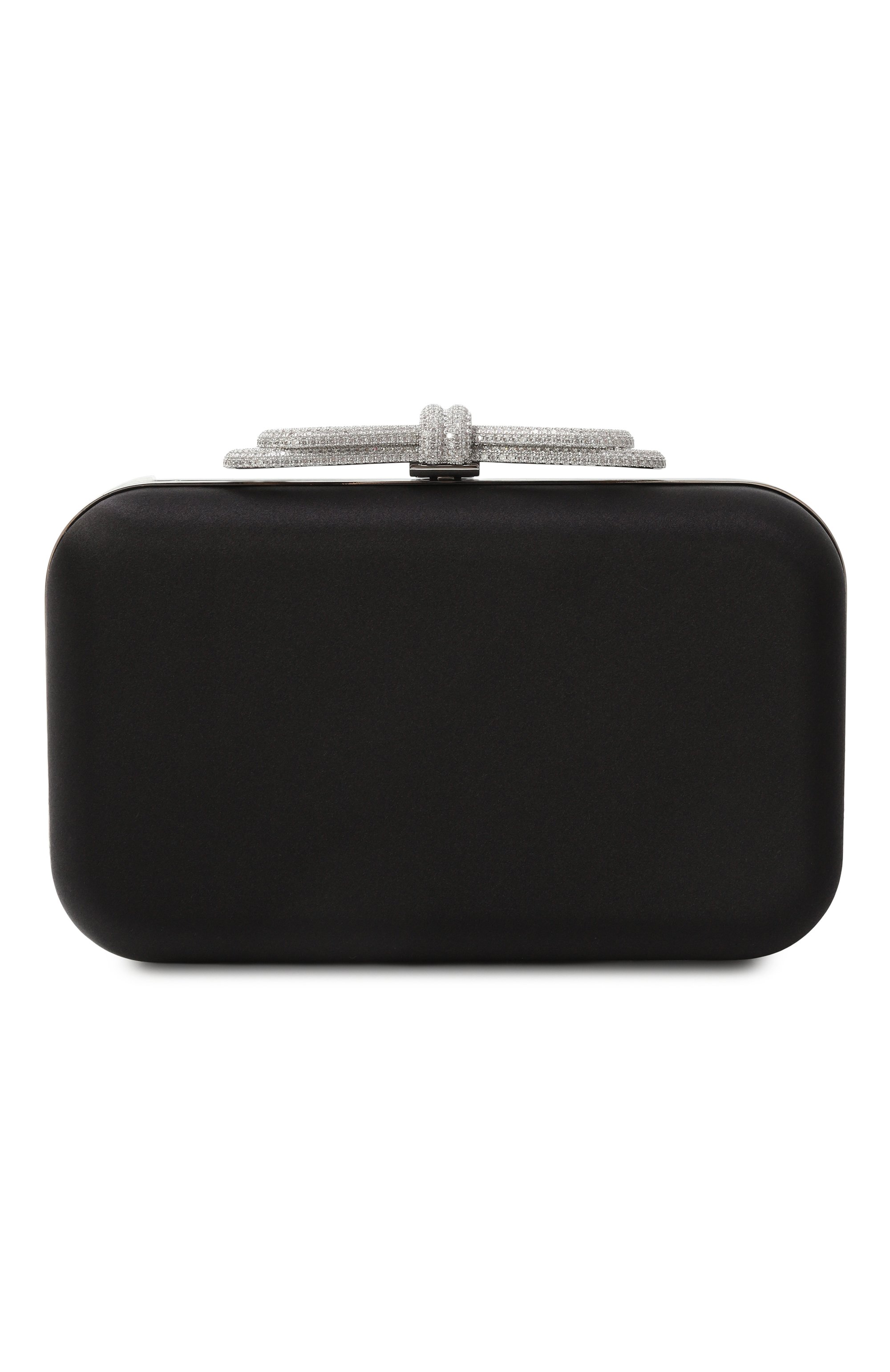 Клатч double bow small MACH & MACH черного цвета по цене 138500 руб., арт. MMCB-BG0002-CRP-BLK, фото 1 Клатч double bow small MACH & MACH, арт. MMCB-BG0002-CRP-BLK, фото 1