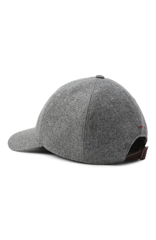 Шерстяная бейсболка Brunello Cucinelli M038P9850W Серый  M038P9850W Фото 2