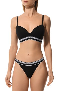 Женские комплект из двух пар трусов EMPORIO ARMANI черного цвета, арт. 164522/4R227 | Фото 2 (Материал внешний: Хлопок; Нос: Не проставлено)
