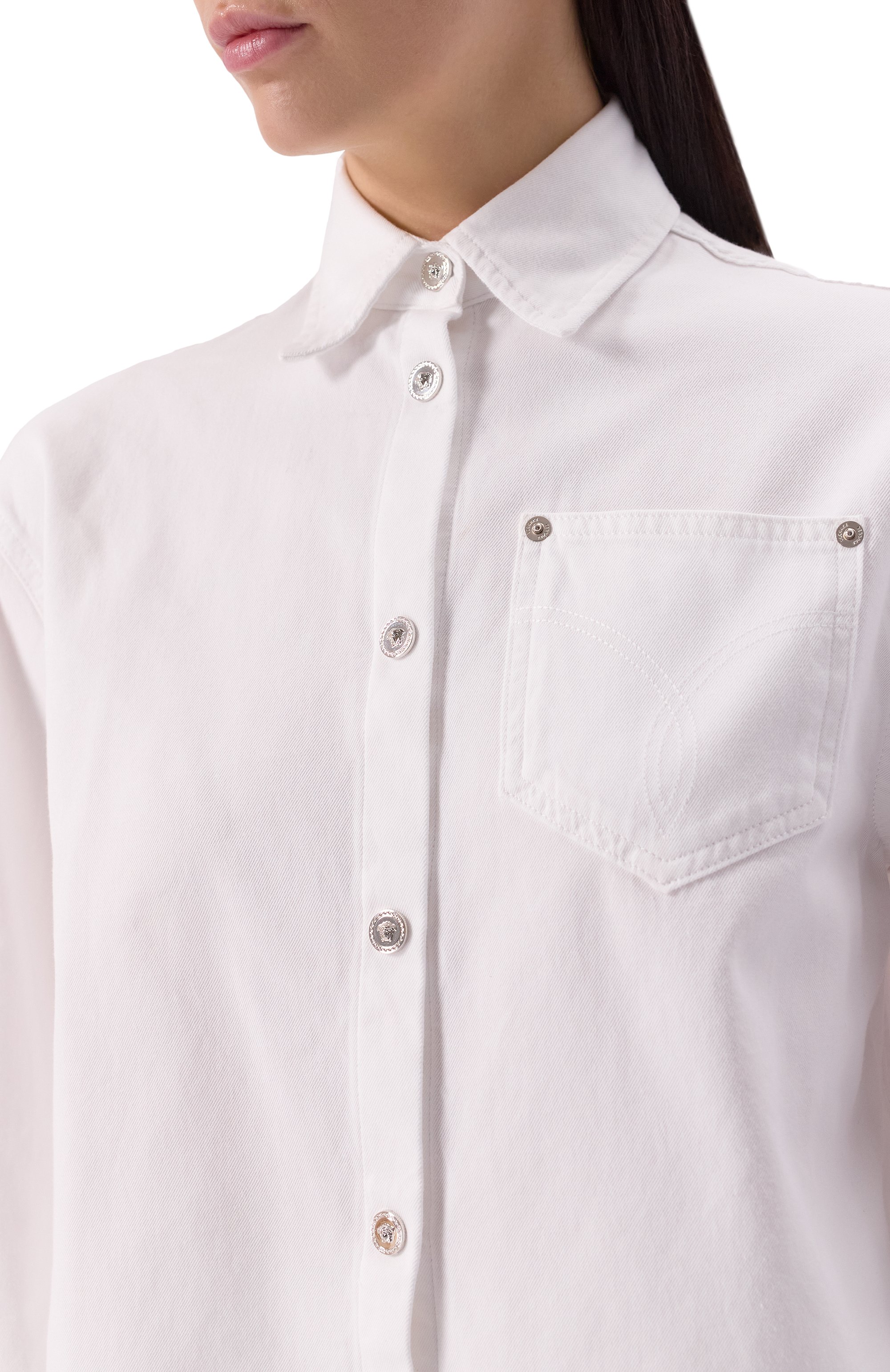 Джинсовая рубашка VERSACE, арт. 1019018/1A13651, фото 5