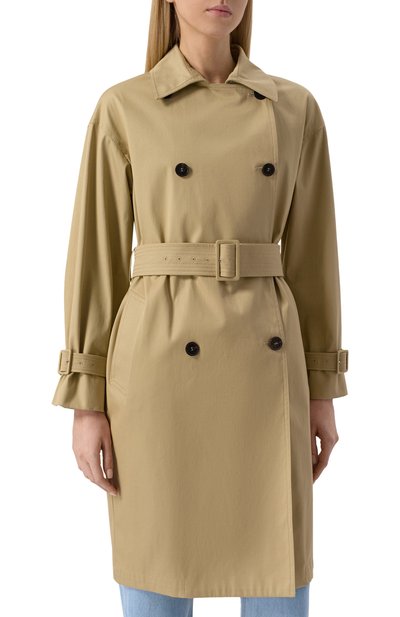 Хлопковый тренч MAX MARA STUDIO, арт. EBRIEN, фото 3