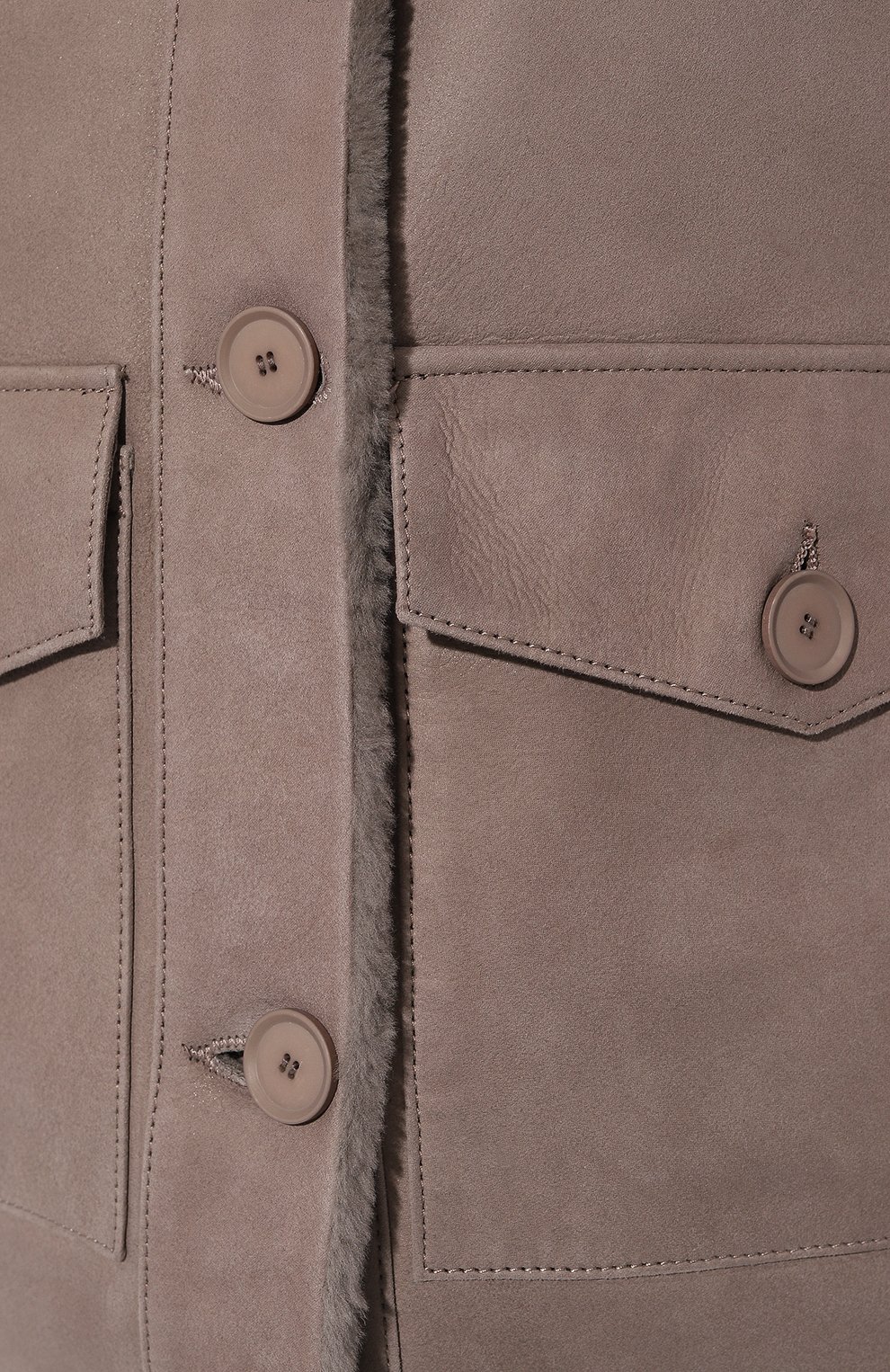 Дубленка из овчины MANZONI24 бежевого цвета по цене 198500 руб., арт. 24M1298-S24/, фото 5 Дубленка из овчины MANZONI24, арт. 24M1298-S24/, фото 5