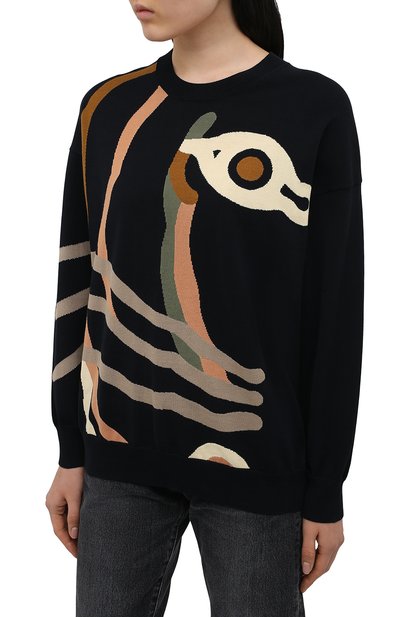 Хлопковый пуловер kenzo x wwf KENZO черного цвета по цене 29750 руб., арт. FB52PU5853SE, фото 3 Хлопковый пуловер kenzo x wwf KENZO, арт. FB52PU5853SE, фото 3