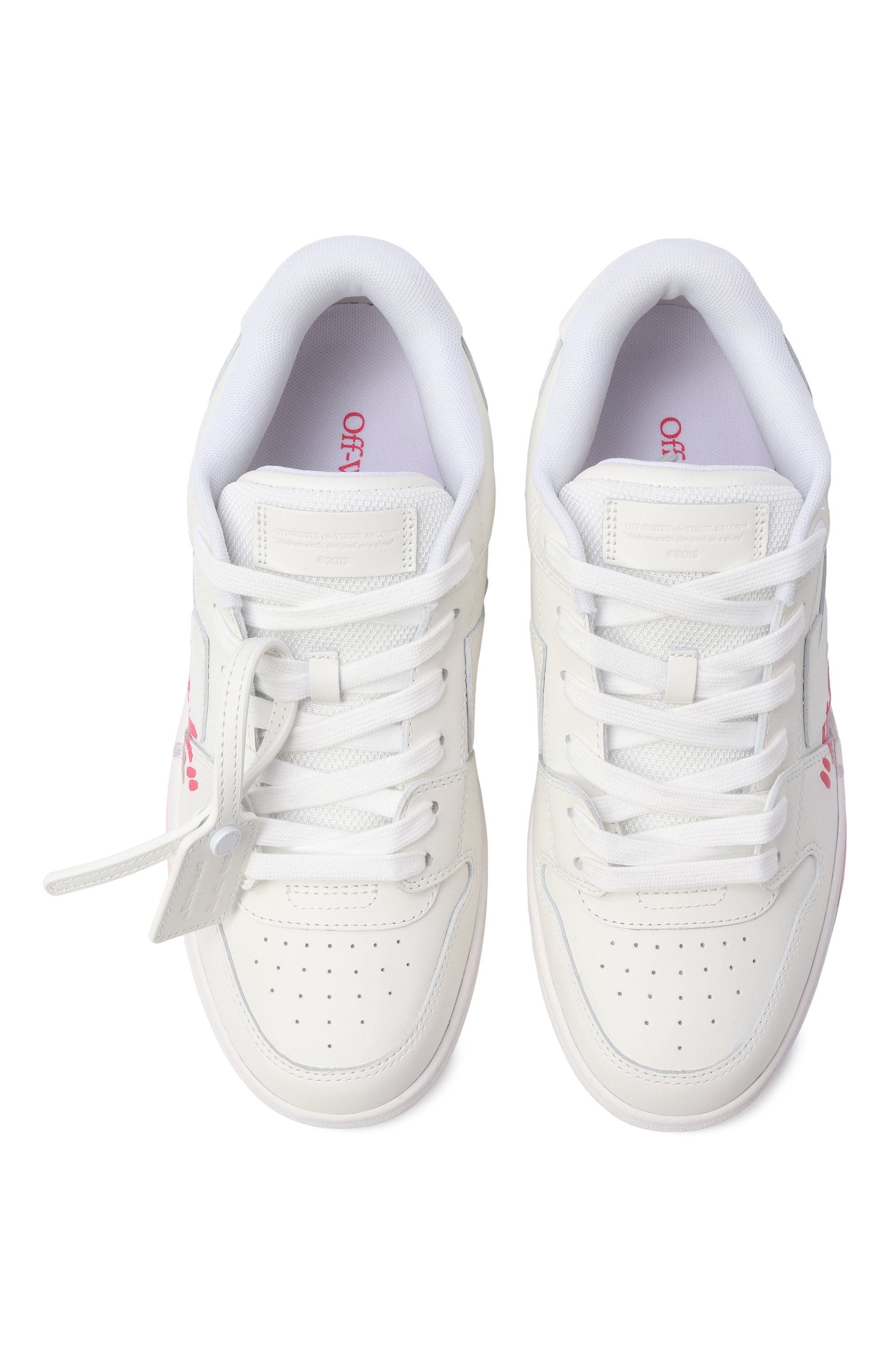 Кожаные кеды out of office OFF-WHITE, арт. 0GIA007F25LEA0020183/34-36, фото 4