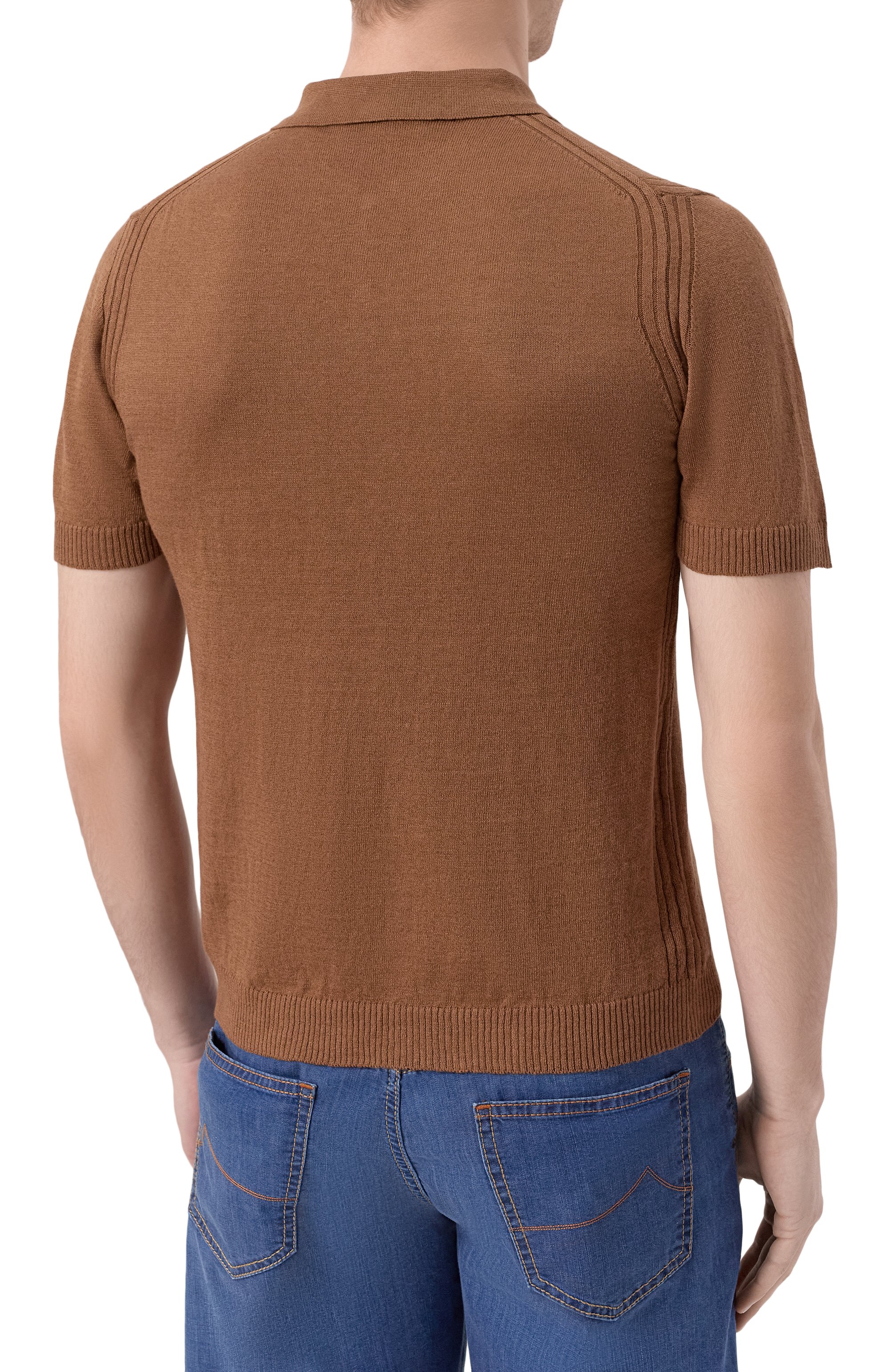 Поло изо льна и хлопка DANIELE FIESOLI, арт. DF2076, фото 4