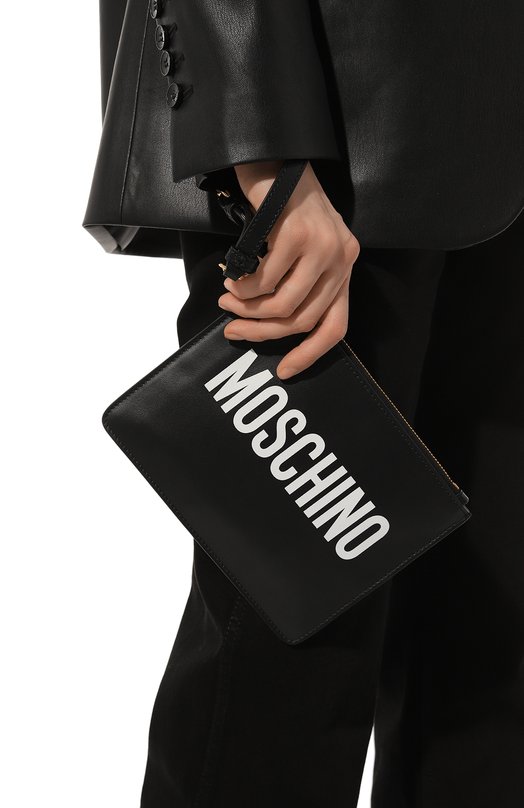 фото Кожаный футляр для документов moschino