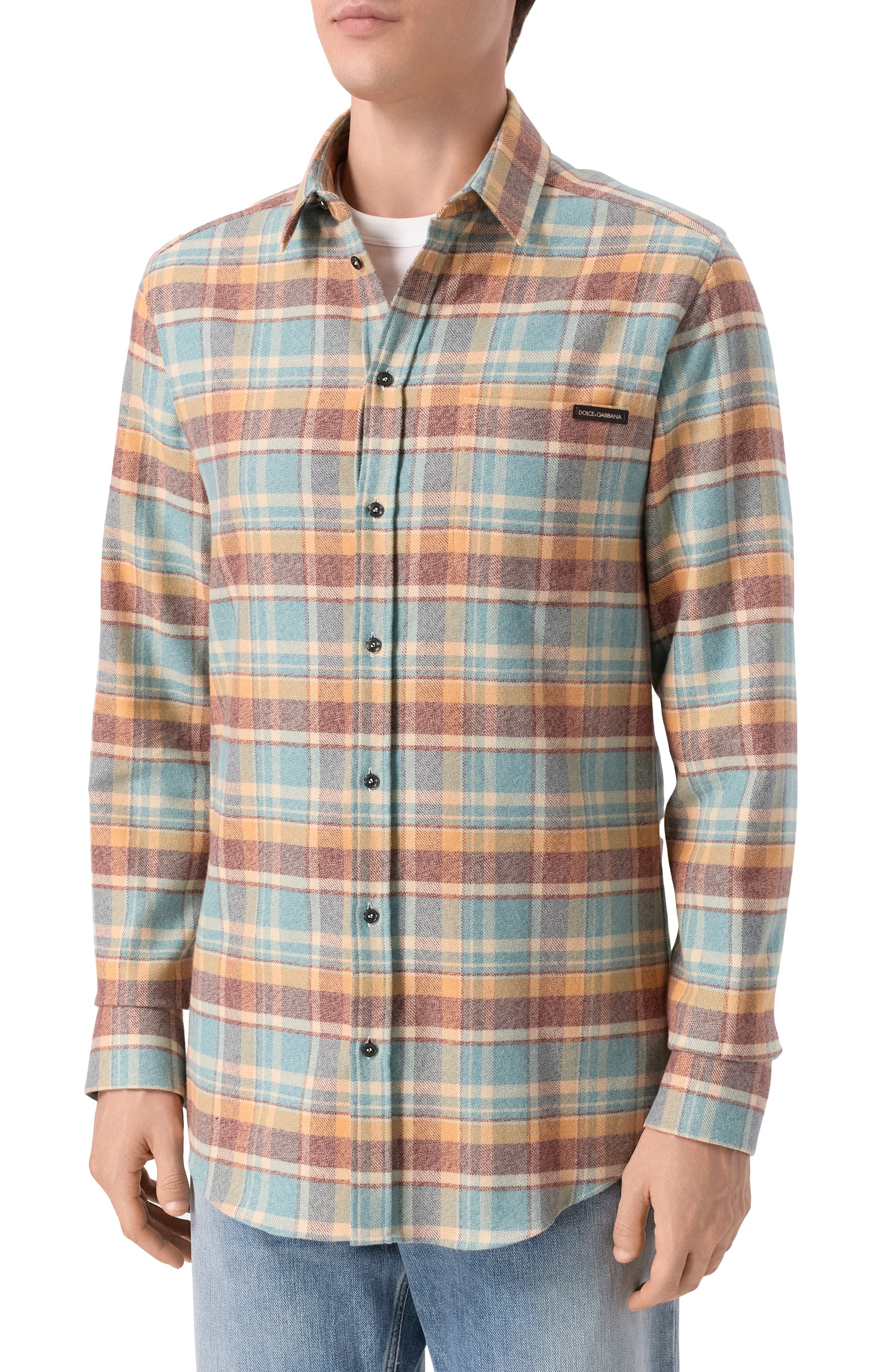 Хлопковая рубашка DOLCE & GABBANA, арт. G5JZ9T/FQ5ND, фото 3