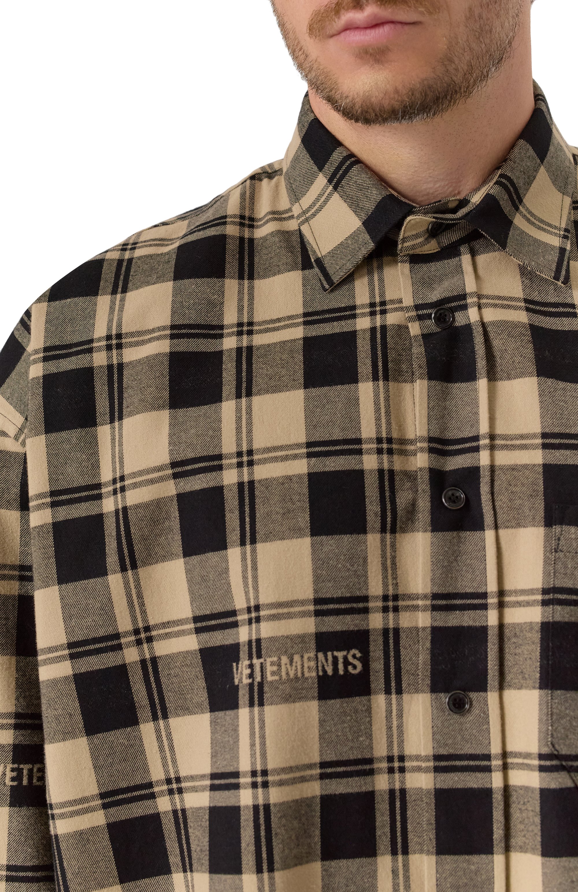 Хлопковая рубашка VETEMENTS, арт. UA65SH919S/25037 FLANNEL, фото 5