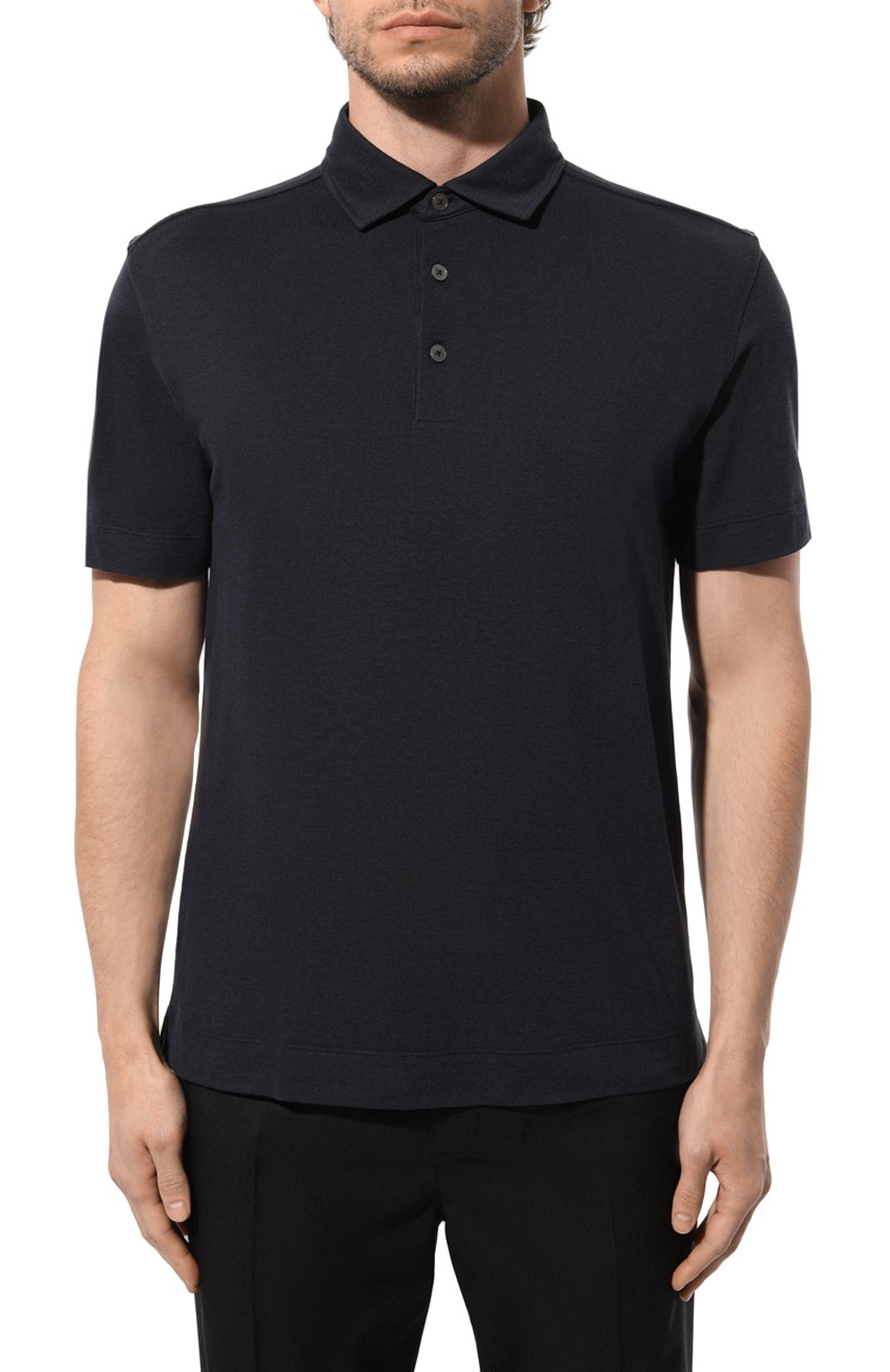 Поло из хлопка и шелка ZEGNA, арт. E8319A5/B773, фото 3