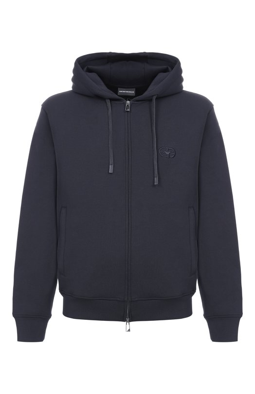 Хлопковая толстовка Emporio Armani EM004538/AF10013 Синий EM004538/AF10013