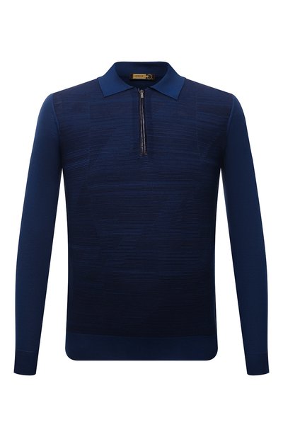 Мужская поло с отделкой из кожи аллигатора ZILLI, арт. MBW-PZ122-MISC1/ML01/AMIS