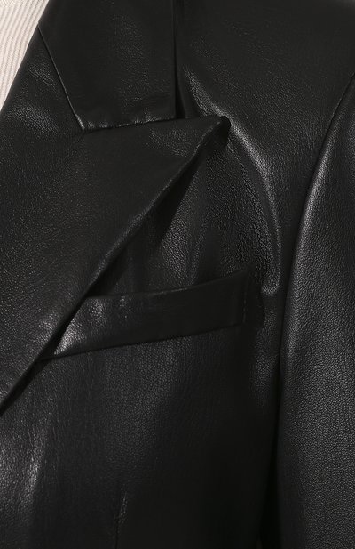 Жакет NANUSHKA черного цвета по цене 99100 руб., арт. CANCUN_BLACK_VEGAN LEATHER, фото 5 Жакет NANUSHKA, арт. CANCUN_BLACK_VEGAN LEATHER, фото 5