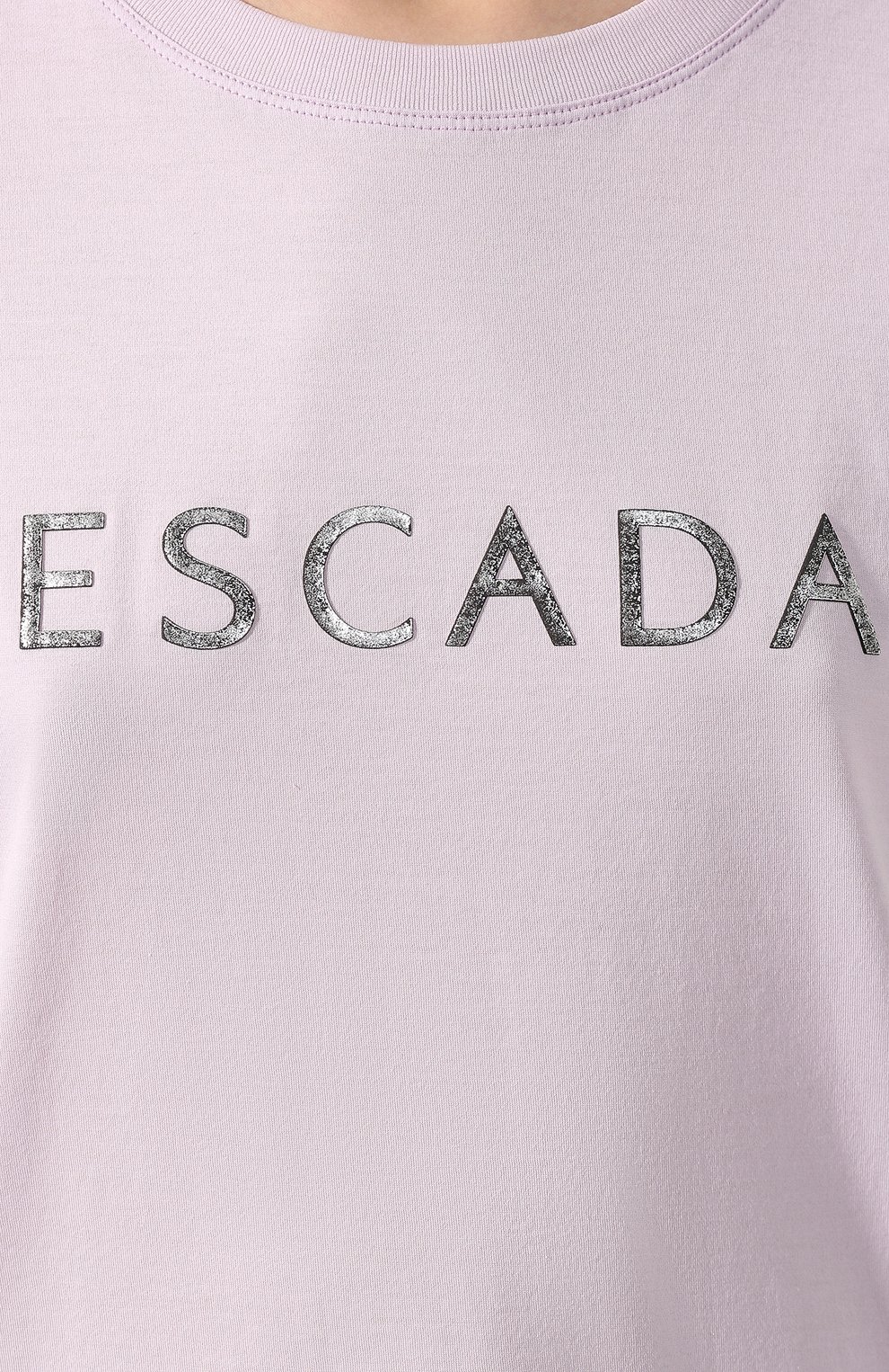 Хлопковая футболка ESCADA SPORT сиреневого цвета по цене 13450 руб., арт. 5031118, фото 5 Хлопковая футболка ESCADA SPORT, арт. 5031118, фото 5