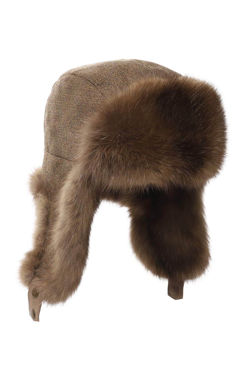 Кашемировая шапка-ушанка с мехом соболя FURLAND, арт. 0201414210037100029, фото 1