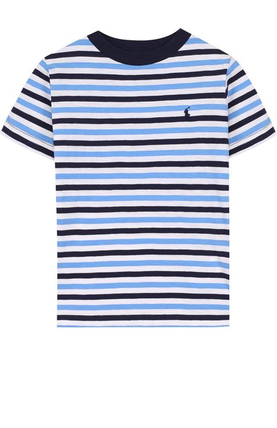 Хлопковая футболка в полоску POLO RALPH LAUREN, арт. 321682633, фото 1