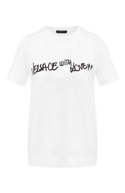 Женская хлопковая футболка VERSACE, арт. A82300/A228806