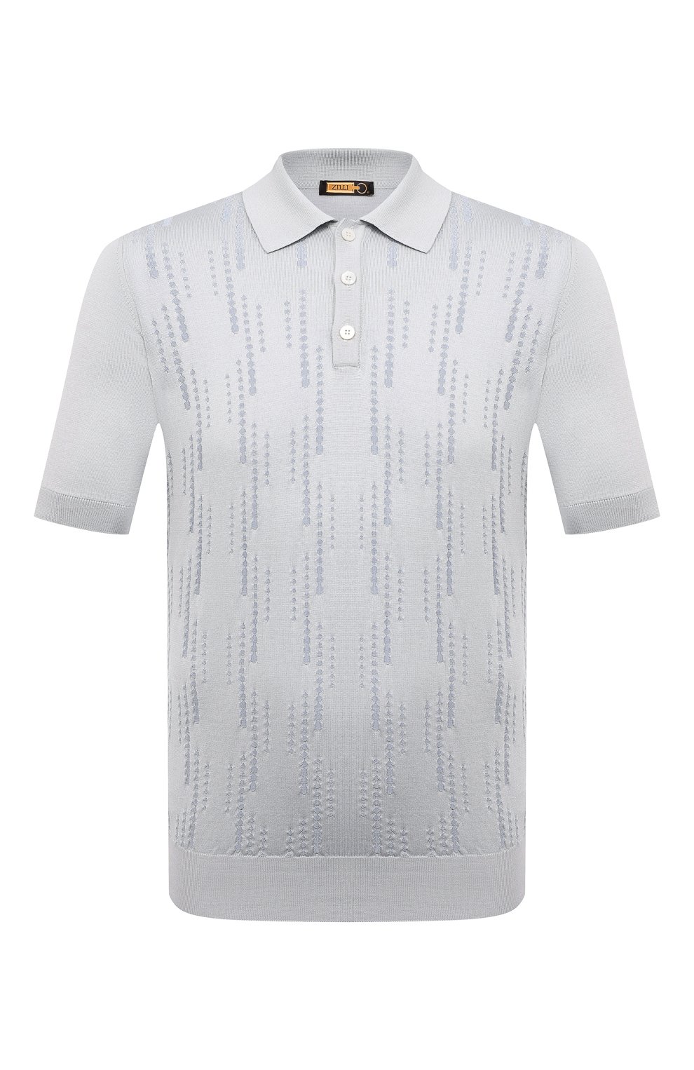 Поло из шелка и хлопка ZILLI, арт. MBV-PB068-BUBB1/MC01, фото 1