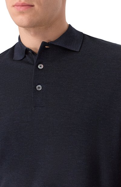 П�оло из хлопка и шелка ZEGNA, арт. E748/UE381A8, фото 5