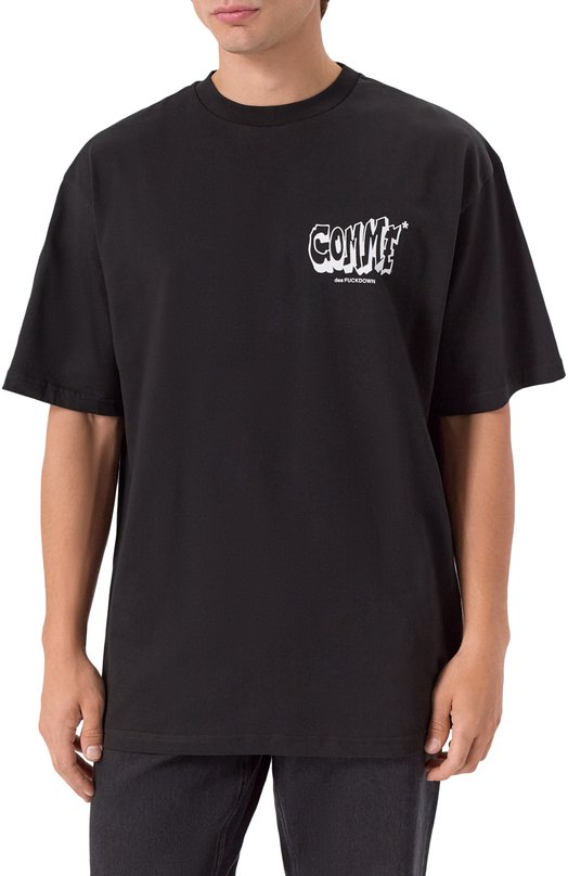 Хлопковая футболка Comme des Fuckdown CFABM01784 Чёрный  CFABM01784 Фото 3