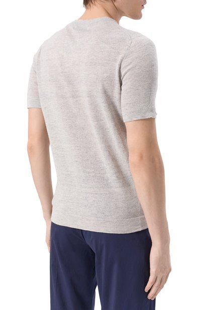 Футболка изо льна и хлопка BRUNELLO CUCINELLI, арт. M2L00340, фото 4