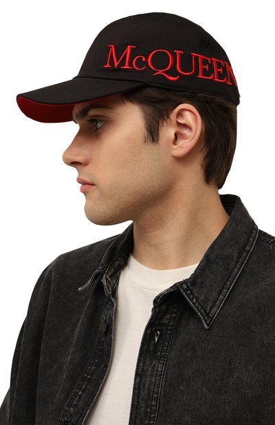 Хлопковая бейсболка ALEXANDER MCQUEEN, арт. 632896/4105Q, фото 2