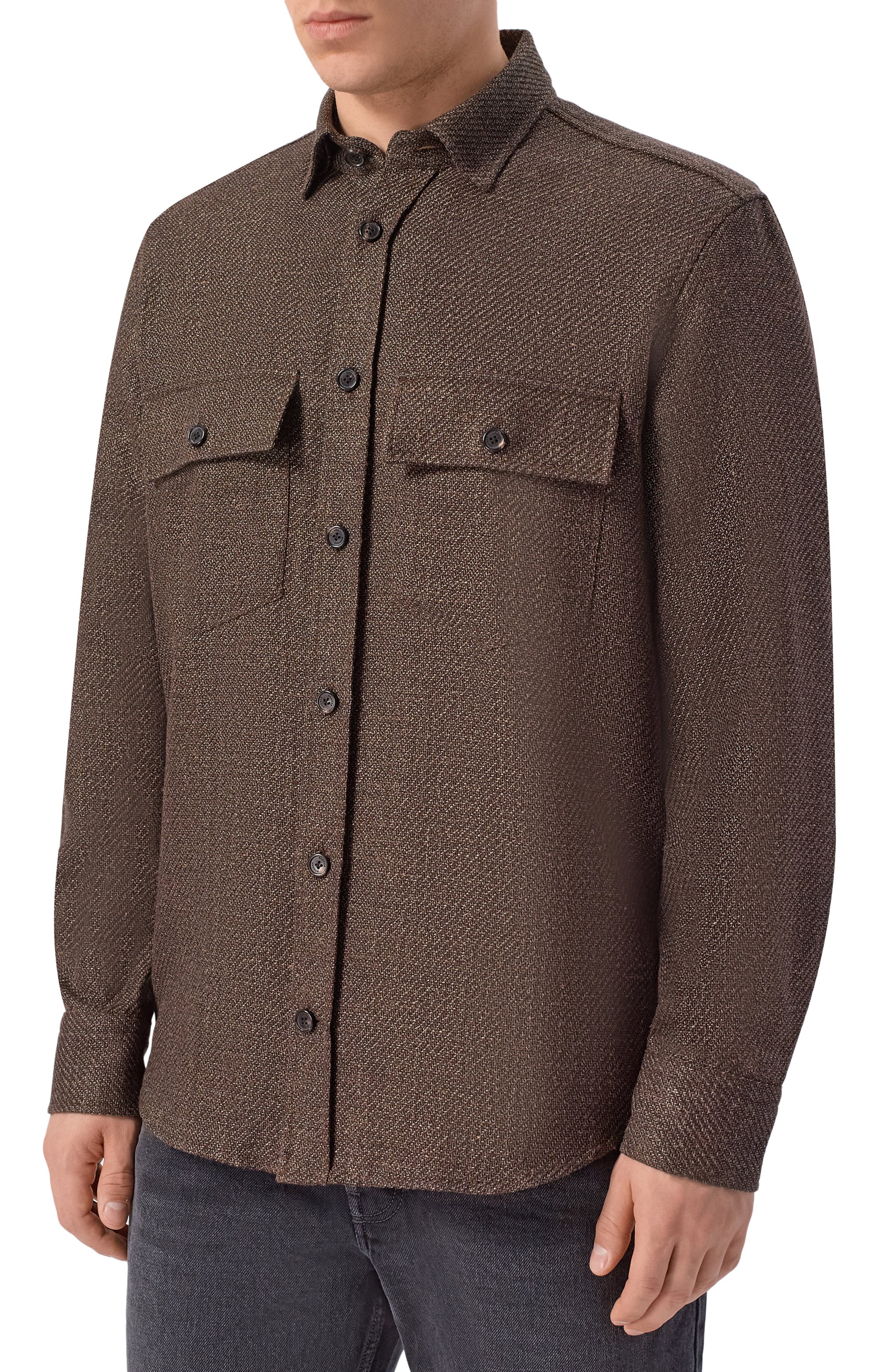 Рубашка из шерсти и льна BOGNER, арт. 58741324, фото 3