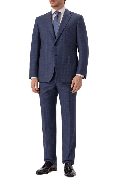 Мужской шерстяной костюм с однобортным пиджаком BRIONI, арт. RA0J0L/07A3J/BRUNIC0/2