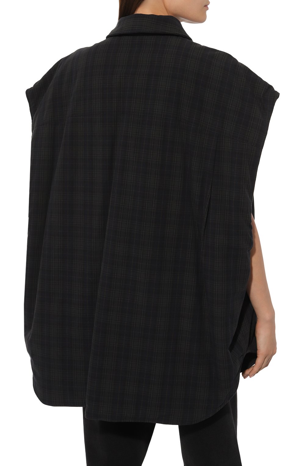 Хлопковая рубашка BALENCIAGA черного цвета по цене 243500 руб., арт. 751728/T0M17, фото 6 Хлопковая рубашка BALENCIAGA, арт. 751728/T0M17, фото 6