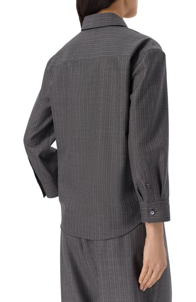 Шерстяная рубашка JIL SANDER серого цвета по цене 184000 руб., арт. J02DL0309/J40336, фото 4 Шерстяная рубашка JIL SANDER, арт. J02DL0309/J40336, фото 4