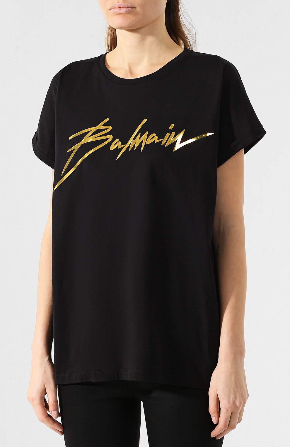Хлопковая футболка BALMAIN, арт. RF21100/M065, фото 3