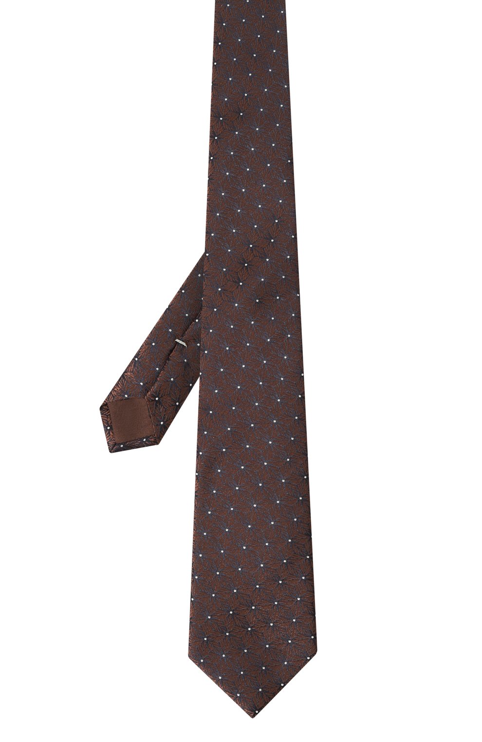 Шелковый галстук CANALI коричневого цвета по цене 17600 руб., арт. 18/HJ03815, фото 3 Шелковый галстук CANALI, арт. 18/HJ03815, фото 3