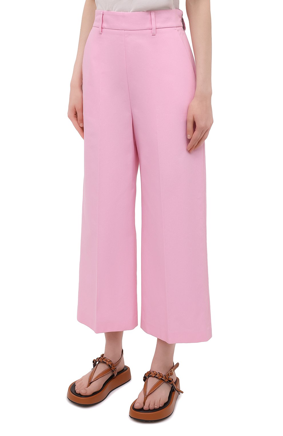 Хлопковые брюки MSGM светло-розового цвета по цене 29050 руб., арт. 3041MDP06 217105, фото 3 Хлопковые брюки MSGM, арт. 3041MDP06 217105, фото 3