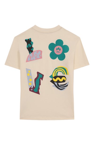 Хлопковая футболка BARROW кремового цвета по цене 9345 руб., арт. F5BKJGTH190, фото 2 Хлопковая футболка BARROW, арт. F5BKJGTH190, фото 2