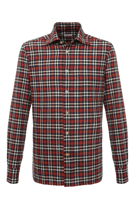 

Льняная рубашка Kiton, Красный