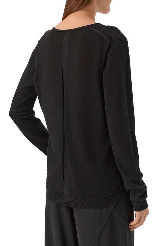 Шерстяной пуловер Rick Owens RP01F6623/M Чёрный  RP01F6623/M Фото 4
